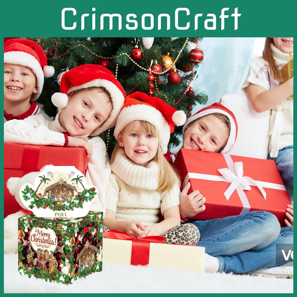 Рождественская тематическая коробка для подарков с Иисусом, вложение для денег с материалом картон