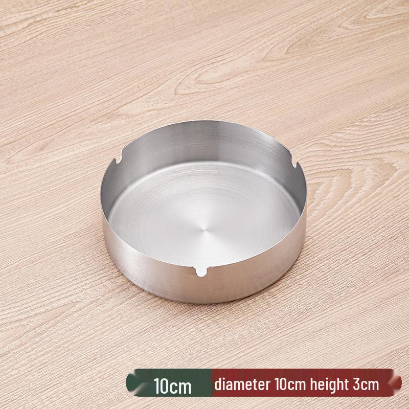 Stainless Steel Windproof Ashtray - Durable, Stylish, and Large for Bars, Cafes, and Hotels