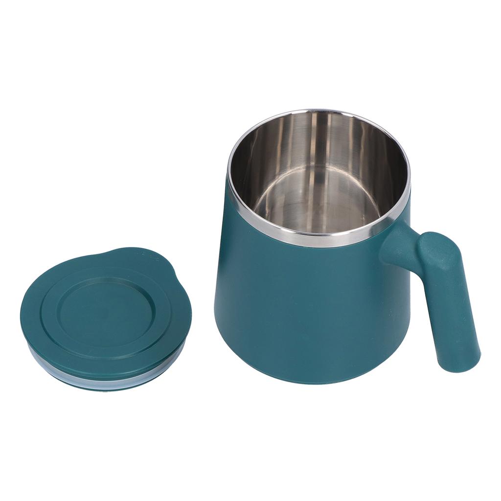 420ml Stainless Steel Coffee Cup Breakfast Cup Coffee Milk Mug for Home Office CampingGreen