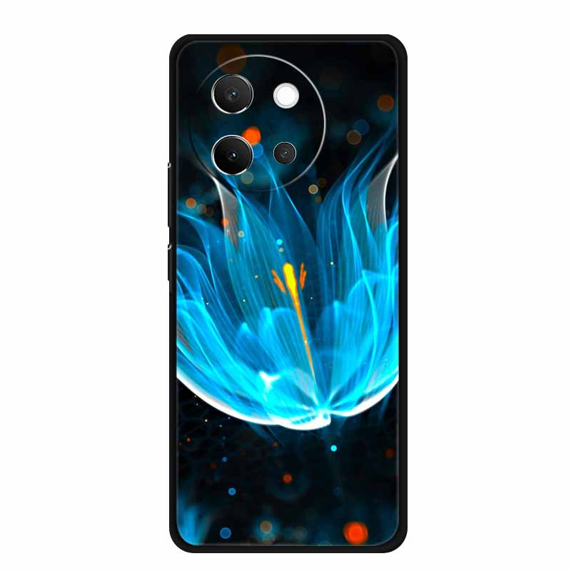 Чехол для Vivo V40 Lite V 40 lite Черный силиконовый мягкий задний чехол для телефона Vivo V30e 5G Чехол-обложка V 30 e Чехол-ракушка