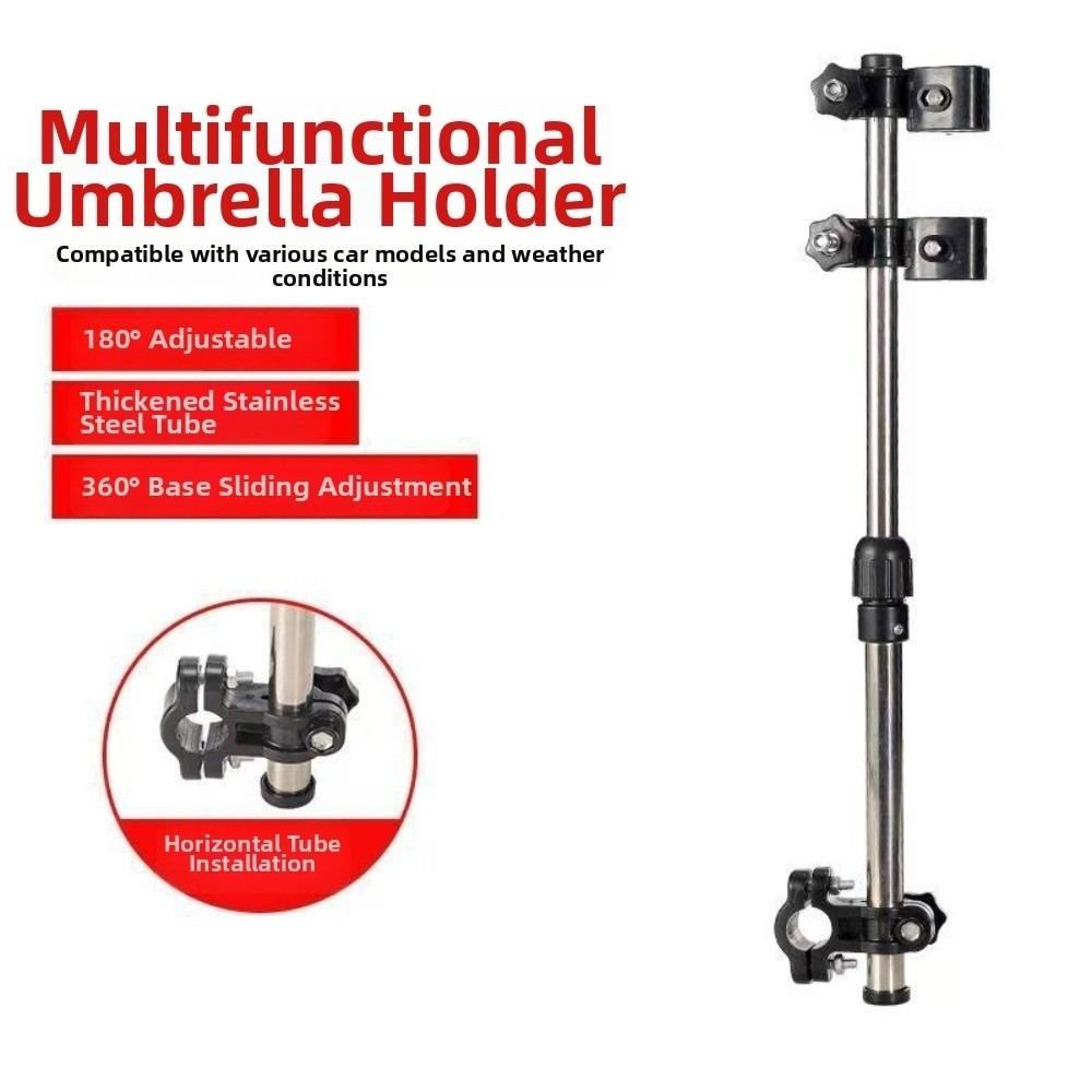 Rustproof 360° Rotatable Umbrella Bracket Heavy Duty Stainless Steel Umbrella Mount Bicycles