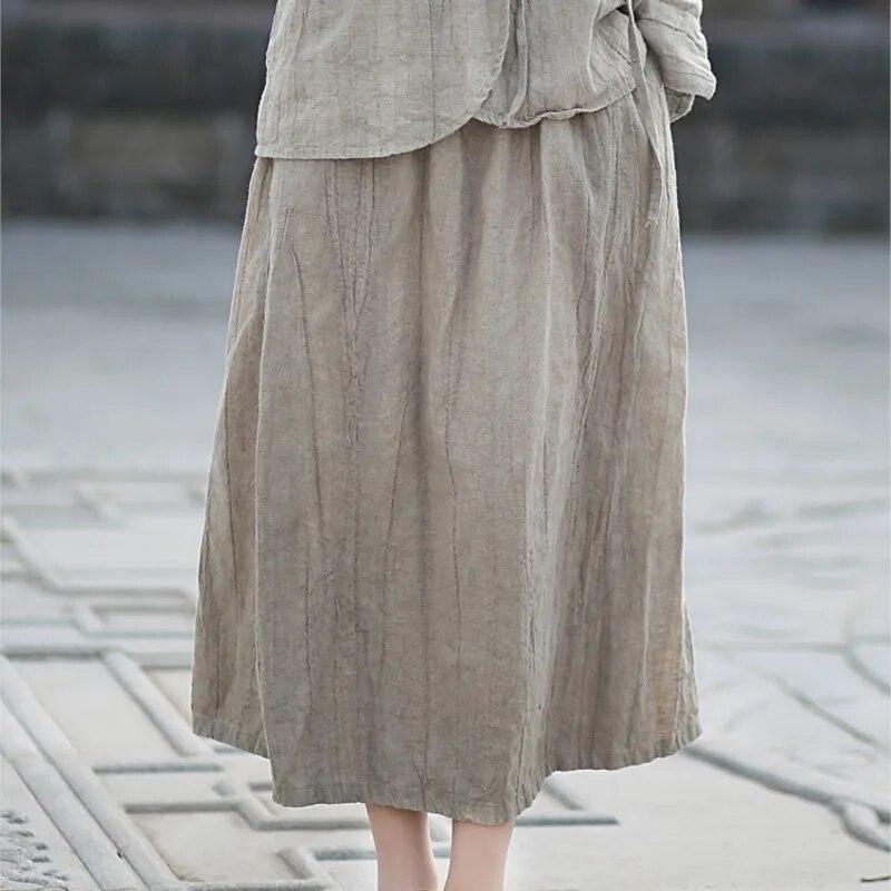 Johnature Fashion Chinese Style Dyeing Suit Woman Spring Vintage Style Long Sleeves Retro Casual Suit