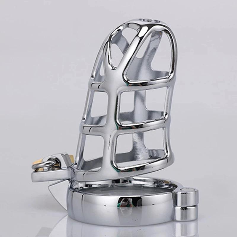 Penis Cock Ring Sleeve Lock Chastity Belt Sex Toys for Men Metal Cock Cage Male Chastity Device Lockable 40/45/50mm