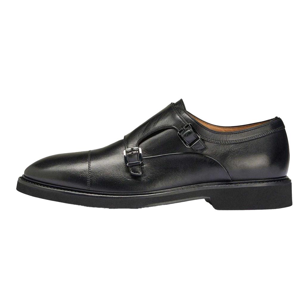 Boss Mens Jerrard Leather Double Monk Strap Oxford Shoes