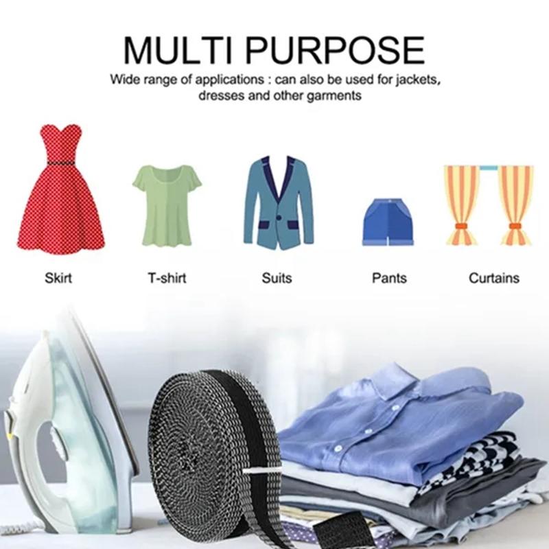 1/3/5/10M Self-Adhesive Pants Paste Iron On Pants Edge Shorten Repair Pants for Jean Clothing and Jean Pants Apparel DIY Sewing Fabric