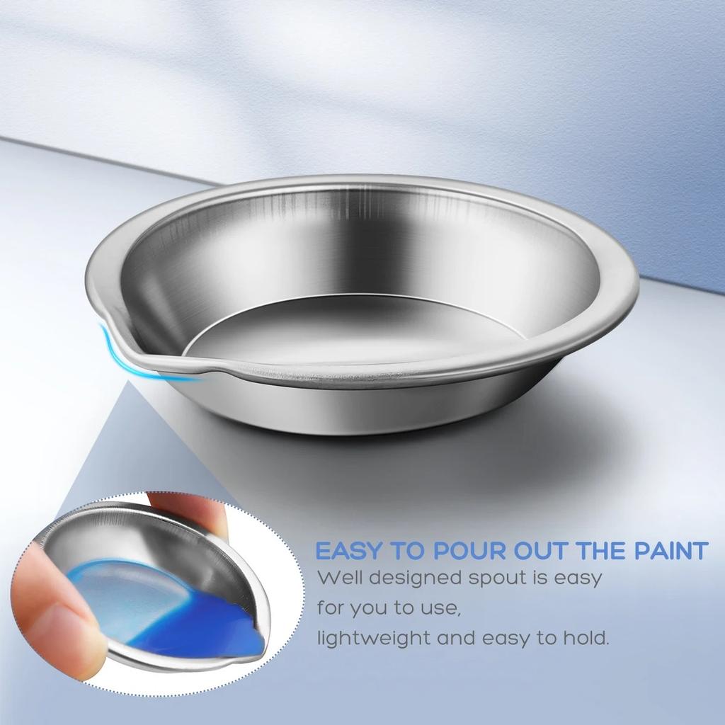 6Pcs/Set Metal Color Paint Tray Mixing Color Tinting Dish For Gundam Model Tools Diy Painting Tools