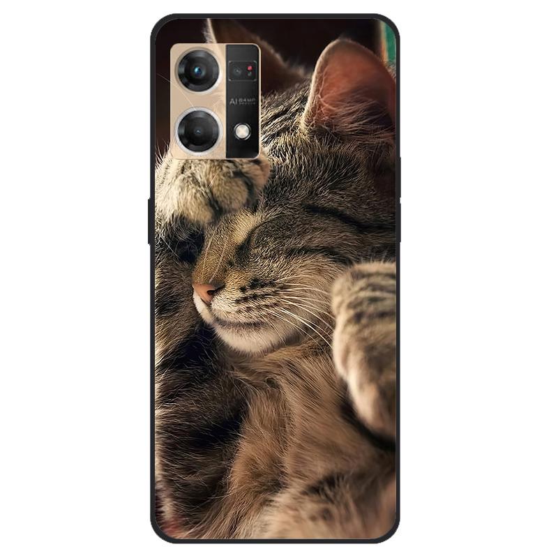 Чехол для Oppo Reno7 4G CPH2363 Ударопрочный Мягкий силикон ТПУ Задняя крышка Для Oppo F21 Pro F21Pro Чехлы для телефонов для Reno 7 4G Милый