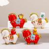 Rotatable Resin Horse Statue Lucky Bag Ingot Desktop Ornament New Zodiac Horse Ornaments Office