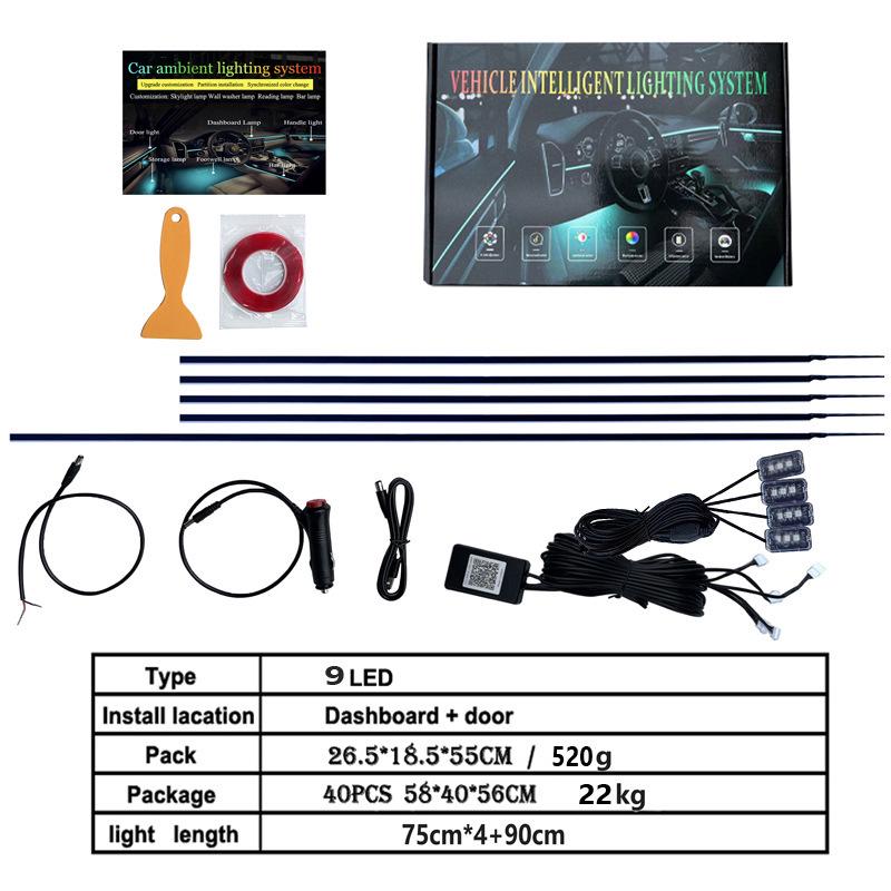 LED Car Interior Rhythm Lights with App Control
