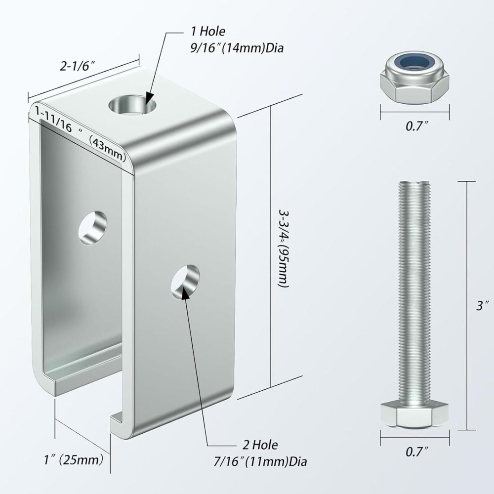 Assembly Track Hanger Silver Intermediate Support safety Track Bracket  factory