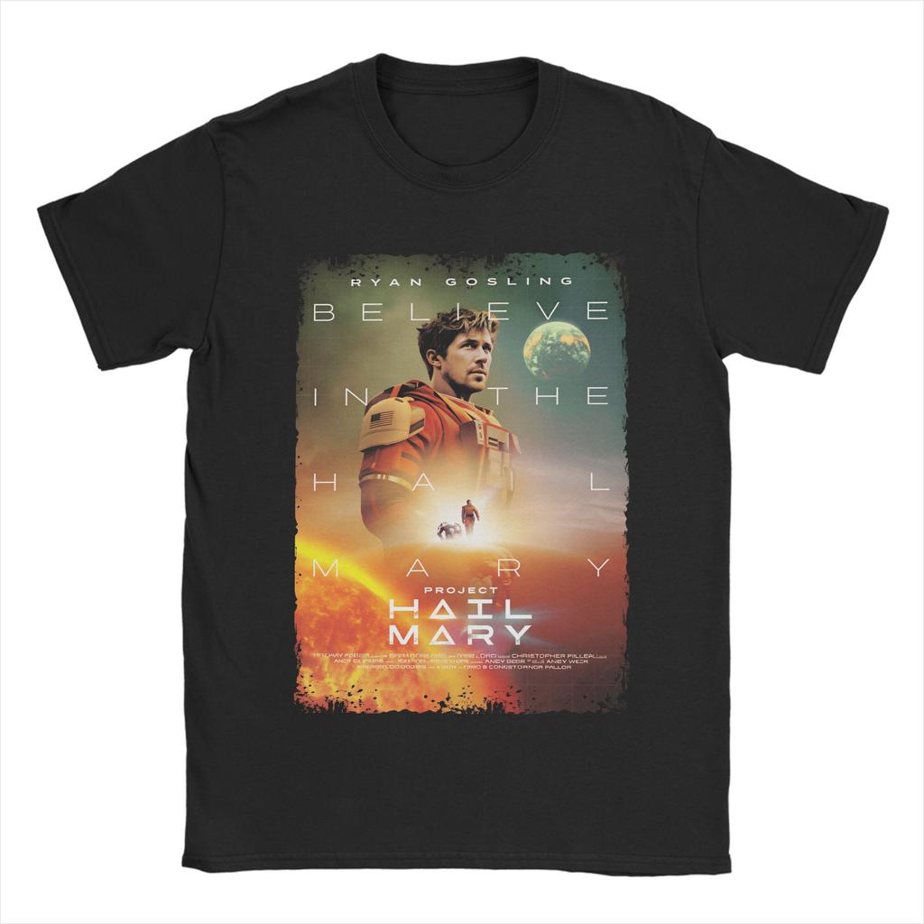 Project Hail Mary Poster T Shirt Unisexs 100 Cotton Novelty TShirts Round Neck Tee Shirt Short Sleeve Clothing 4XL 5XL 6XL