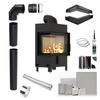 Air Fireplace Insert KRATKI LUCY Left 12 kW Ø 200 Built-in Set