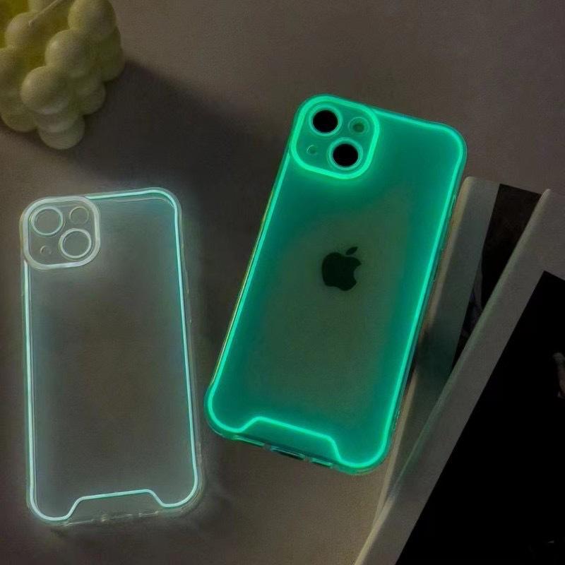 The Luminous Phone Case Is Suitable for The IPhone 15PRO. The Luminous 14 Fluorescent Phone Case 13 Creative Protective Cover