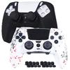 JYXETOV PS5 Edge Controller Silicone Free Can Be Charged with the Original Printing Pattern Cover, Ergonomic, Protection, 8-button Cap, Charger,