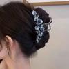 Fashion Sweet Girl Hair Card Hair Accessories New Female Camellia Flower Grab Clip Retro Ponytail Braid Crab Metal Grab Clip