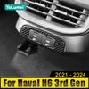 Для Haval H6 3-го поколения GT 2021 2022 2023 2024 HEV PHEV нержавеющая стальная задняя крышка прикуривателя накладка USB рамка наклейка