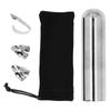 Stainless Steel Bass Slide, Guitar Slide, Tone Bar, Guitar Accessory with Thumb and Finger Picks and Paddles