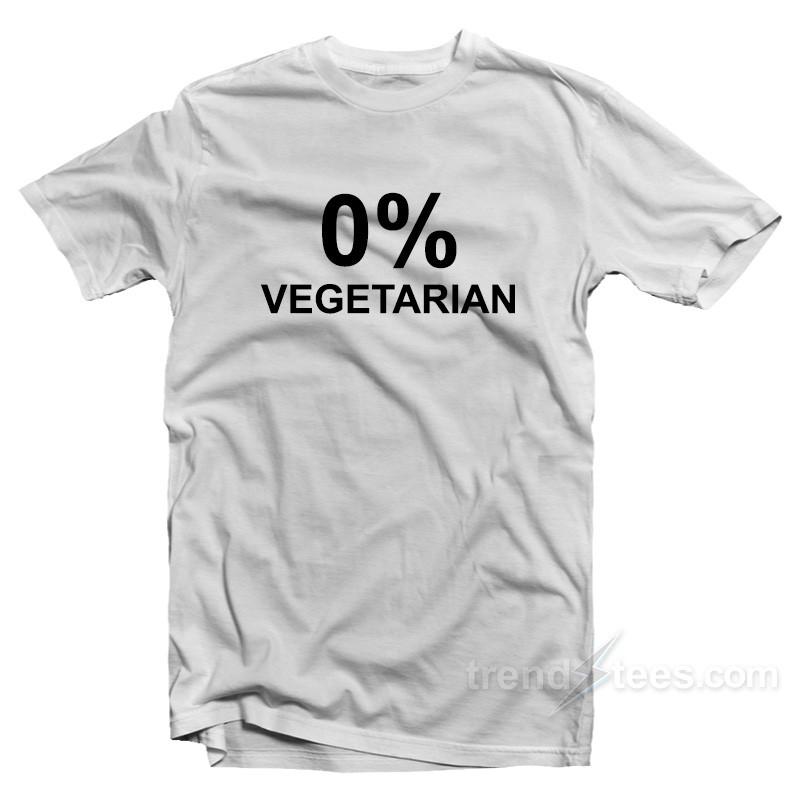 Вегетарианская футболка 0% Ноль Процентов Для Унисекс
