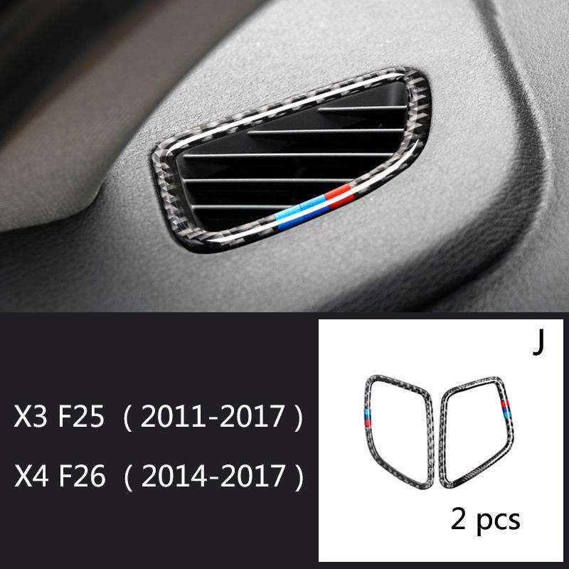 Мягкие наклейки из углеродного волокна на выходе воздуха, накладка, Стайлинг автомобиля для BMW 1 2 3 4 5 7 Series X1 X3 X4 X5 X6 F30 F10 F15 F16 G30