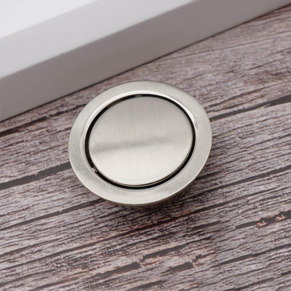 Round Hidden Door Knob Stainless Steel Cabinet Handle Pull Modern Hidden Door Handles Cabinet