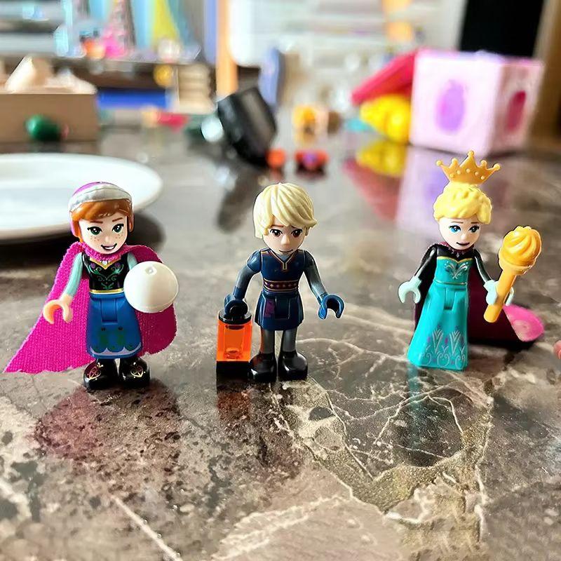 In Stock 5Pcs/Set Series Princess Elsa Mini Figma 66006-66010 Building Blocks Model Toys For Children New Year Gift