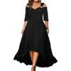 Plus Size Women Summer V Neck Off Shoulder Midi Dress Ladies Elegant Party Gown Swing Dresses Evening Dress