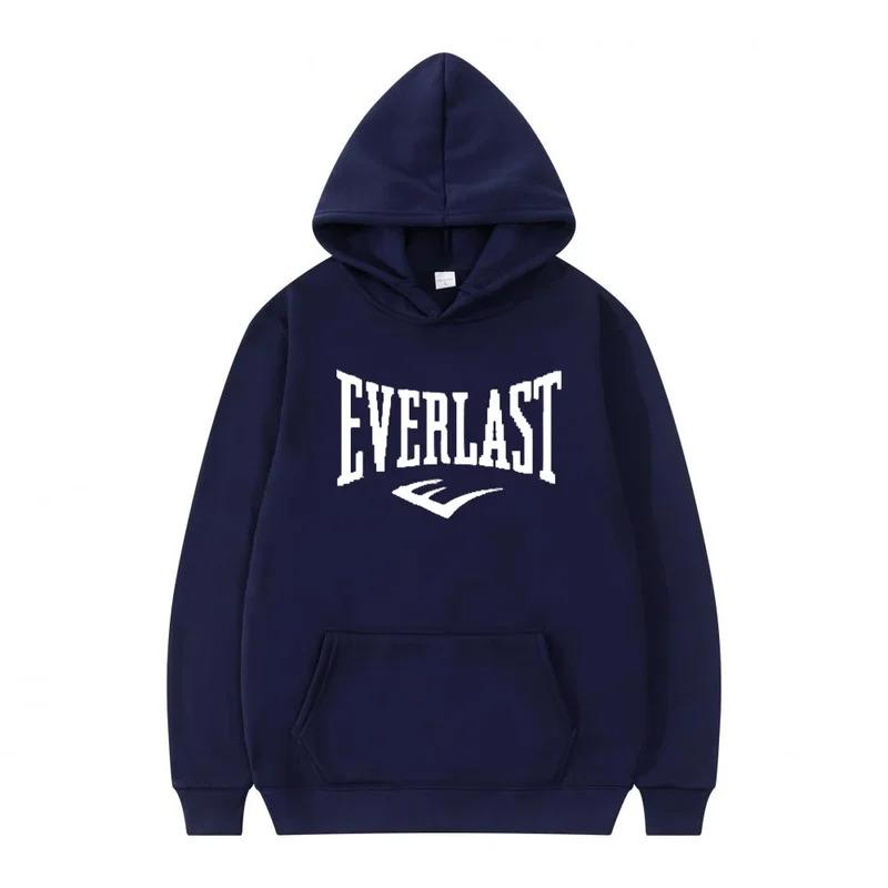 Мужская спортивная рубашка с капюшоном EVERLAST, новая коллекция весна-осень, удобная, для активного отдыха и бега в уличном стиле.