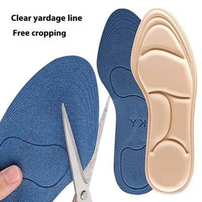 Унисекс 5D Губка Пуф Спортивные Стельки Мягкие Амортизирующие Подушечки Массажные Стельки Поддержка Свода Стопы Ортопедические Вставки для Бега Баскетбола