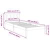 VidaXL Cadre de lit extra long sans matelas 100x220 cm bois massif pin, lit, meuble de chambre à coucher, lit en bois, lit 852446