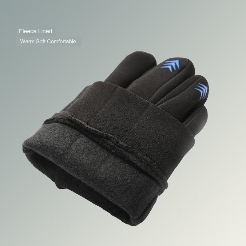 Cycling Gloves Non Slip Cold Resistant Water Resistant Warm Touch Screen Gloves for Men Women Winter Outdoor Electric Bike Use