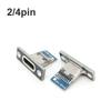 2p 4p Type-C USB Jack 3.1 Type-C 2Pin 4Pin Female Connector Jack Charging Port USB 3.1 Type C Socket Fixing Plate