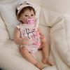 19inch Silicone Reborn Baby Doll With Striped Headband And Rabbit Print Clothing Decorationfor Collectors And Gift Givers