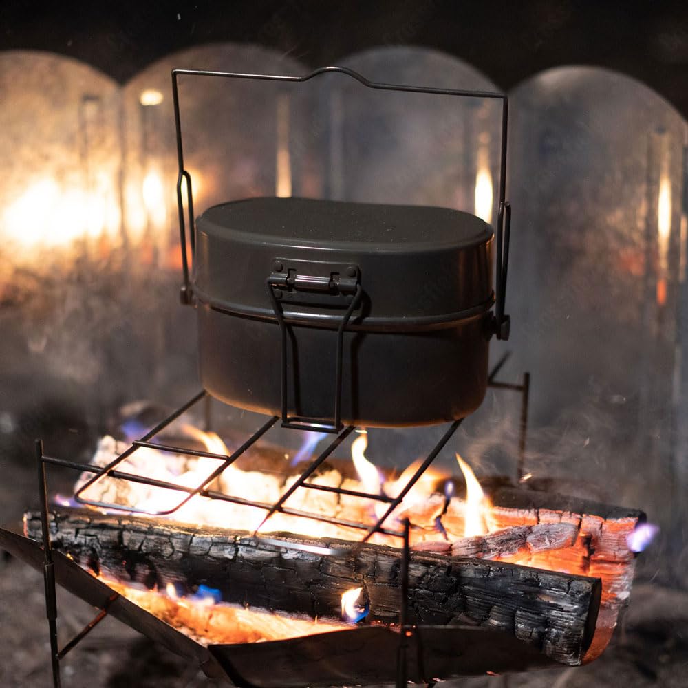 Crossfield Combat Meal Cup 2 Type New Lot Edition Camping Solo Camp Military Style Meal Cooker 2 Cups Bonfire Cooker Mestin Steam Cooking Simultaneous