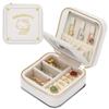 Poume Sanrio Jewelry Case Accessory Case Ring Case M Size Compact with Mirror Portable Travel Business Trip Kitty L'a (Hello (Off White))