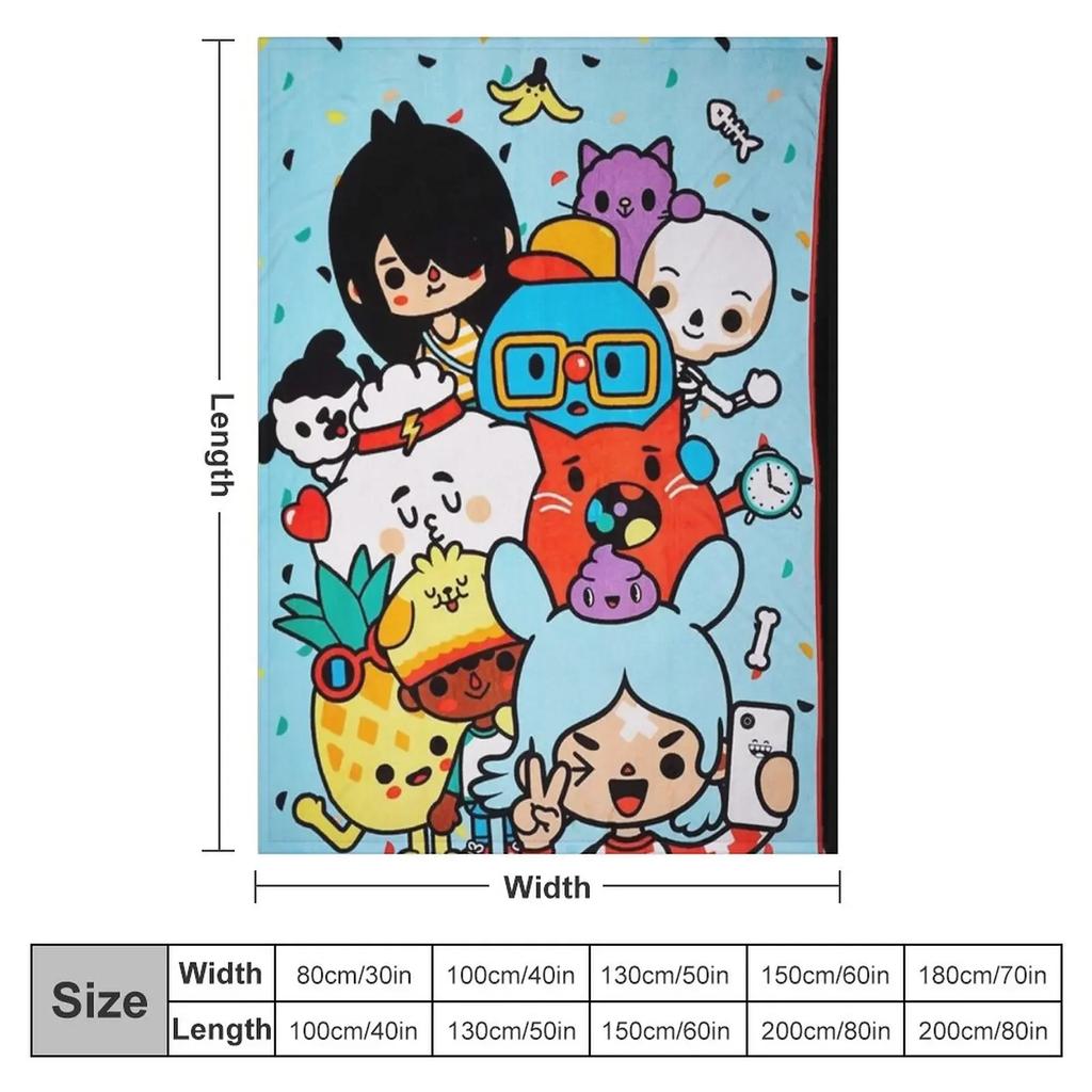 Toca boca life Kids Happy Плед Одеяло Мягкое Пушистое Одеяло