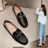 Весенние женские туфли на плоской подошве с одной педалью, нескользящие, в британском стиле, на мягкой подошве, повседневные, ленивые туфли Doudou