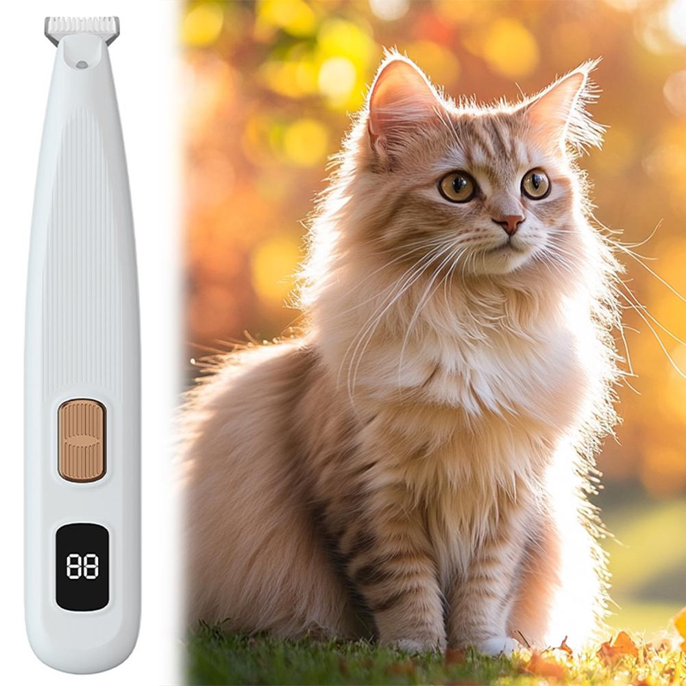 Dog Paw Trimmer With Led Light Pet Grooming Clippers For Small Areas Usb Powered Dog Cat Paw Groomer Stress-Free Pet Care