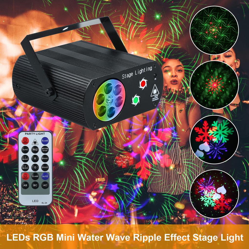 A C100-240 В 5 Вт 3 светодиода RGB Мини Водяная Волна Эффект Рябь Сценический Светильник Светильник Лампа