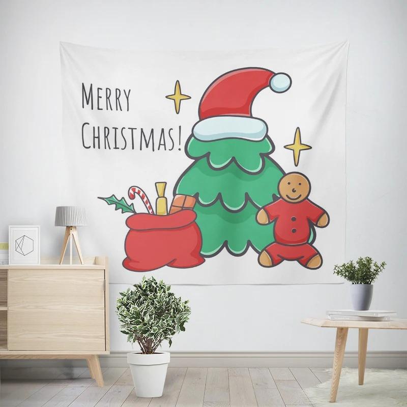 Рождество Новый год Конфеты Кофе Узор Гостиная Спальня Декоративный Гобелен
