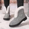 Women's Casual Winter Warm Snow Boots Non-Slip Chunky Platform Faux Fur Lined Round Toe Ankle Booties Shoes for Women Fuzzy Walking Short Boots