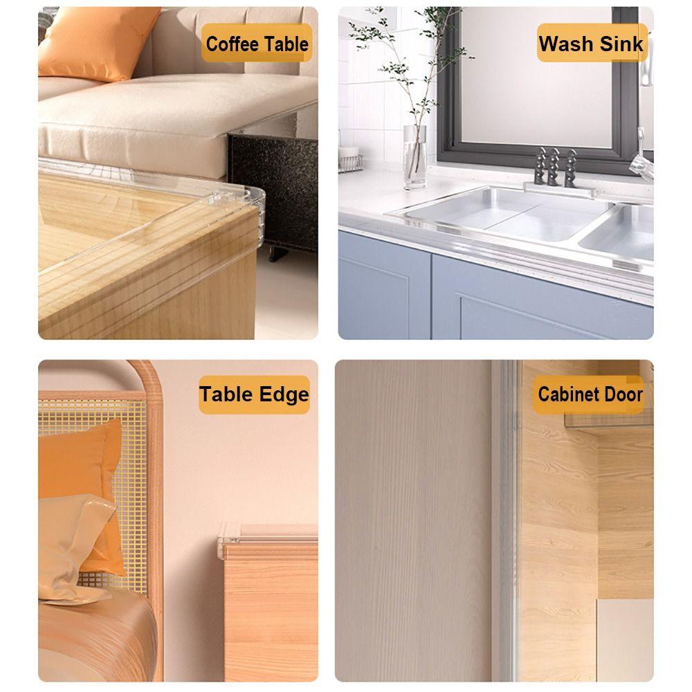 Защитная накладка на уголок мебели от столкновений из ПВХ, невидимая защитная полоса для края стола
