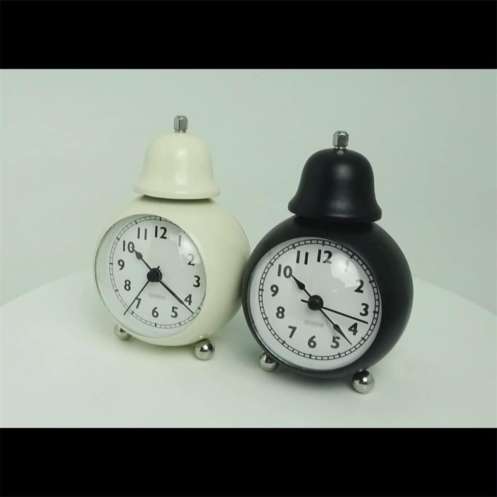 3,5-дюймовый ретро металлический одинарный звонок маленький будильник прикроватные светящиеся настольные часы