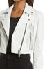 New Women Jacket Fringe White Handmade Leather Lambskin Stylish Casual Soft Wear Fit