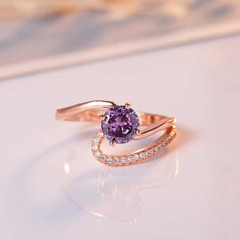 Sace Gems Классическое кольцо из медного сплава с цирконом, женские ювелирные изделия, свадебный подарок для вечеринки