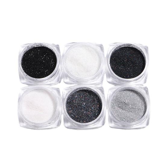 1 набор блесток для ногтей, сияющий, легкий, вставной, глянцевый, не капающий, сделай сам, сверкающий, 6 цветов, украшение для ногтей, блестки, маникюрный салон, поставка