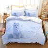 Snowy Wolf Beautiful White Fox 3D Print Bedding Set Cozy Duvet Cover King Queen Twin Size Birthday Gift Boy Adult Bedroom Decor