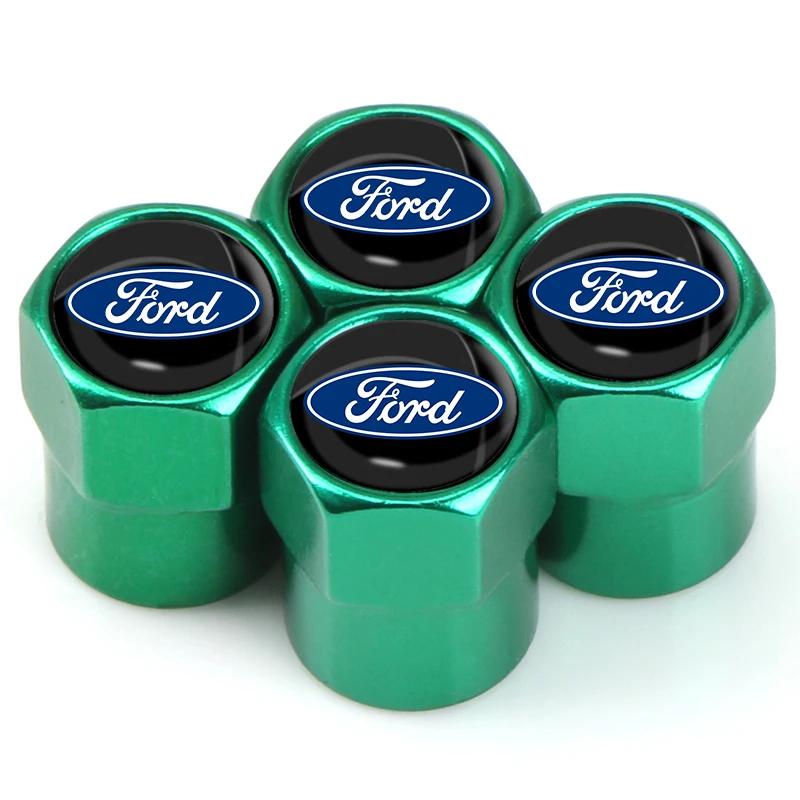Горячая автомобильная наклейка Для Ford Новые 4 шт. Автомобильный стайлинг Алюминиевый сплав Колпачки клапанов шин для Ford Escape Kuga Mondeo Ecosport F