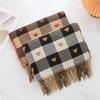 1PCS Autumn Winter Fashionable and Trend Plaid Scarf Luxury Women Color Matching Tassel Bib Scarves Imitation Cashmere Shawl