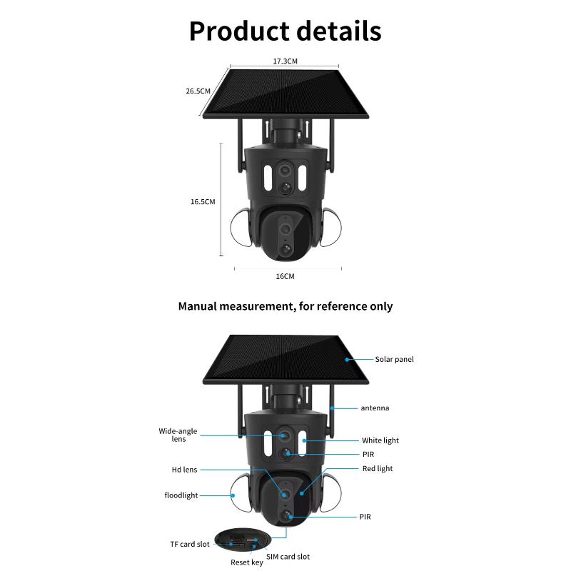 Экран 4G Солнечная Безопасность Kage Уличная 2K HD WiFi PTZ Двойной PIR Обнаружение Человек Автоматическое Отслеживание Камера Видеонаблюдения