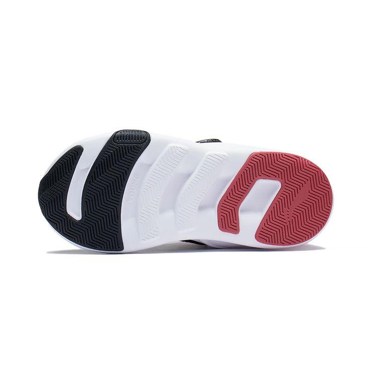 Li Ning Kids Yulei Comfortable Non-Slip Shock Absorbing Wear-Resistant Casual Shoes Kids Casual Shoes Black Red YKNS098-27